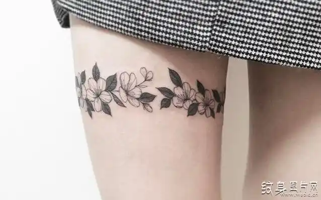 腿环纹身图案及手稿 男女各式的设计理念