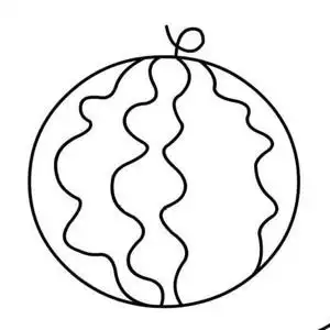 幼儿关于西瓜的简笔画画法教程,图片,简笔画-学笔画