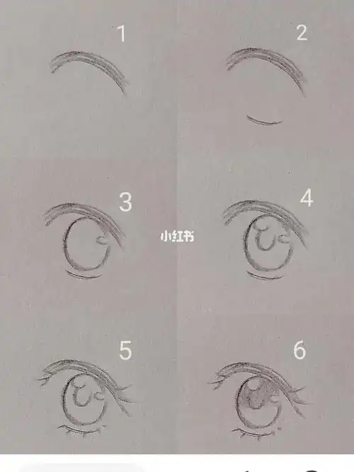 9999动漫睫毛简笔画眼线双眼皮上色阴影人文绘画