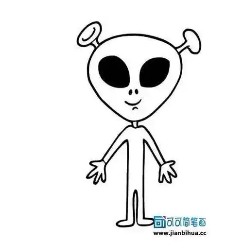 外星人简笔画 外星人简笔画图片大全