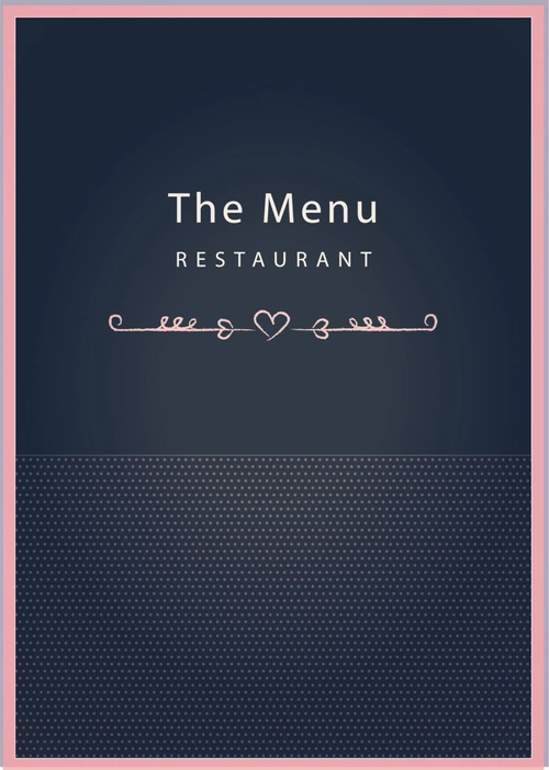 欧式小清新菜单字体扁平背景素材