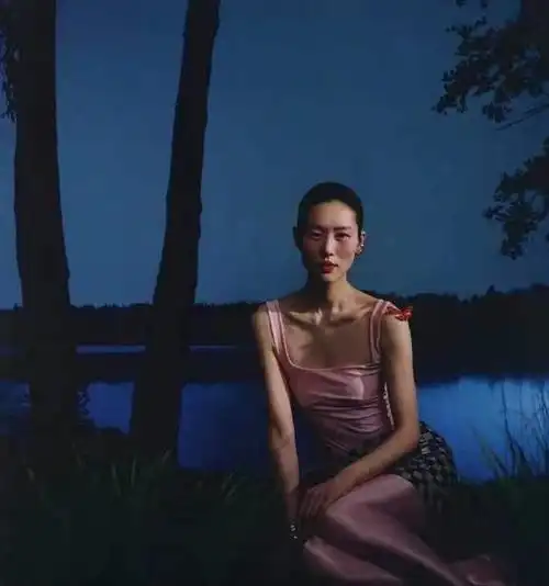 刘雯真是国模骄傲霸气登上美版芭莎裙子开叉到肚脐身材好性感