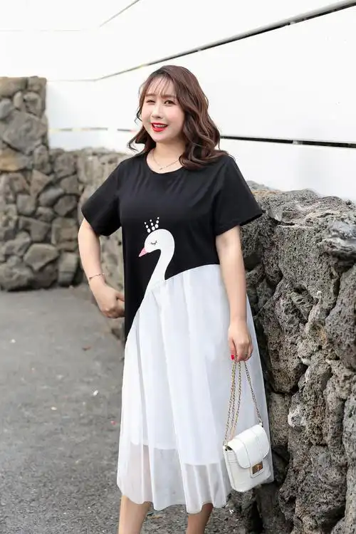 大码胸围150胖妹妹加肥加大300斤连衣裙一件代发0022