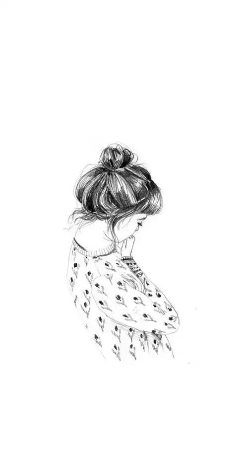 森系女孩简笔画