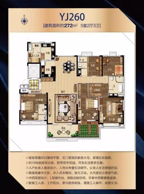 淄博碧桂园·翡丽公馆大平层户型欣赏