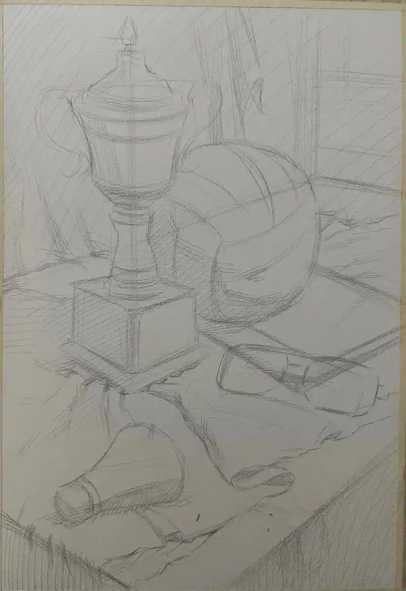 还没画完就灰了……#素描 #一起学画画 #素描基础绘画教程  - 抖音