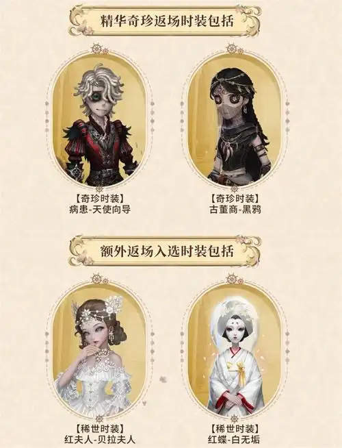 盛典开启第五人格六周年庆返场时装今日上线