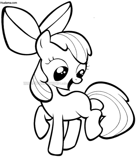 彩虹小马 小马宝莉 苹果丽丽黑白简笔画 是怎样的呢