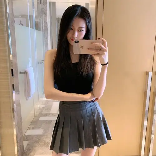 一折春夏百褶裙半身 短裙_春夏新款抖音ins同款韩版tb短裙裤短款高腰