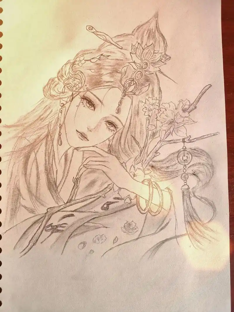 古风#手绘 #美女  #古风 #简笔画  - 抖音