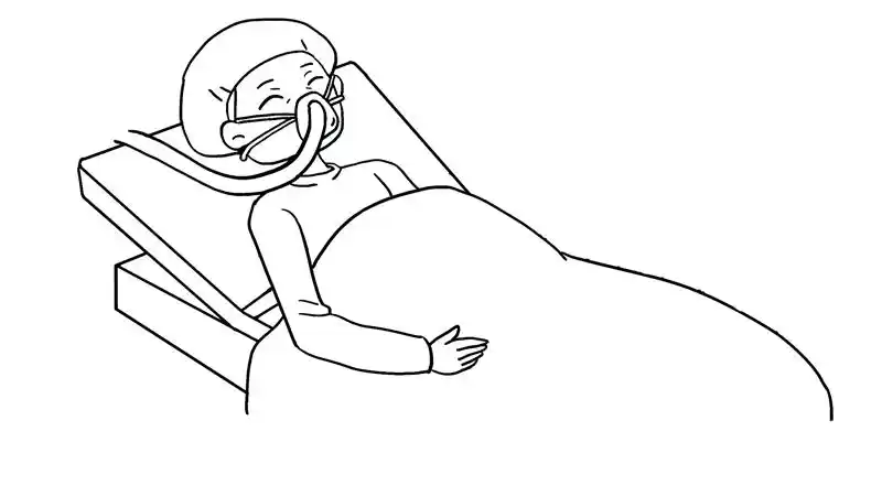 躺在病床上的人简笔画教程