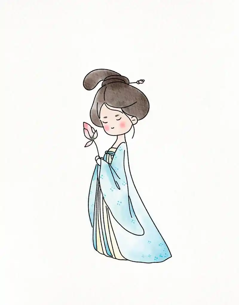 简笔画 古风小姐姐.#简笔画 #跟着抖音学画画 #每日一画 - 抖音