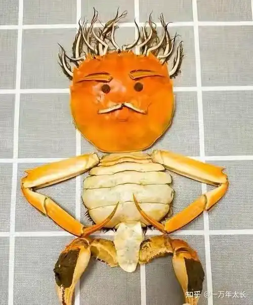 吃个螃蟹还能让你玩出花来,这也太厉害了最近太阳有点大,手都嗮黑了我