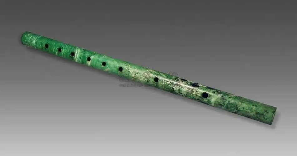 1674 清 碧玉"福寿康宁"笛子