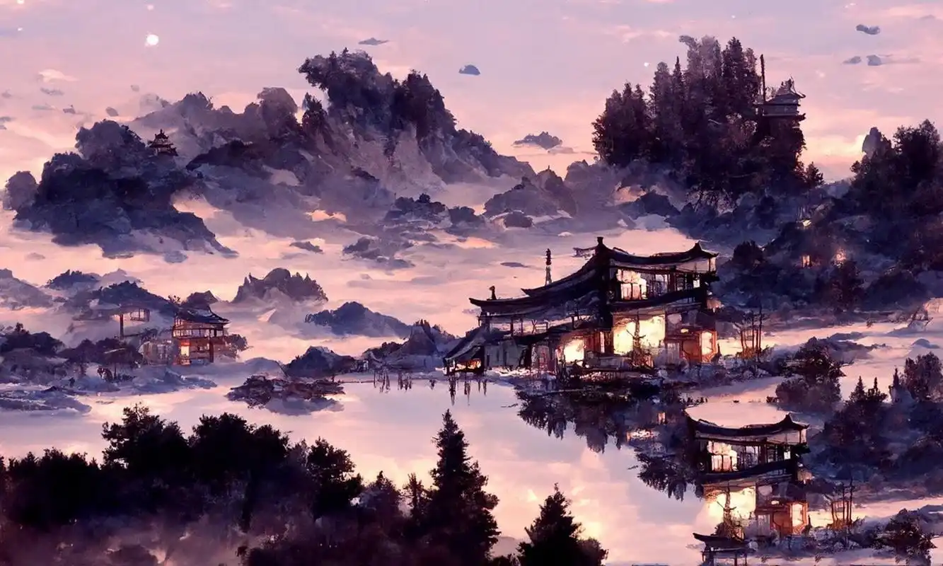 中国夜色古风壁纸91