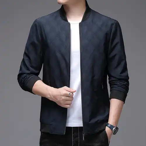 中年男士春季外套男春款休闲新款中老年男装上衣爸爸春装夹克外套