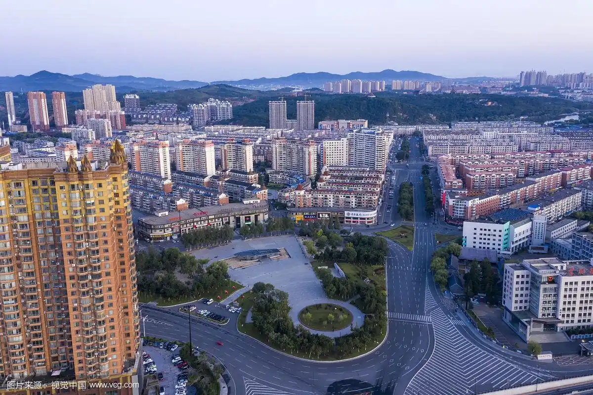 航拍吉林市城市风光