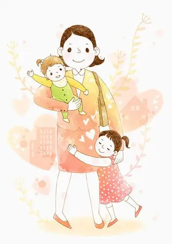 儿子,和谐,女儿,母亲