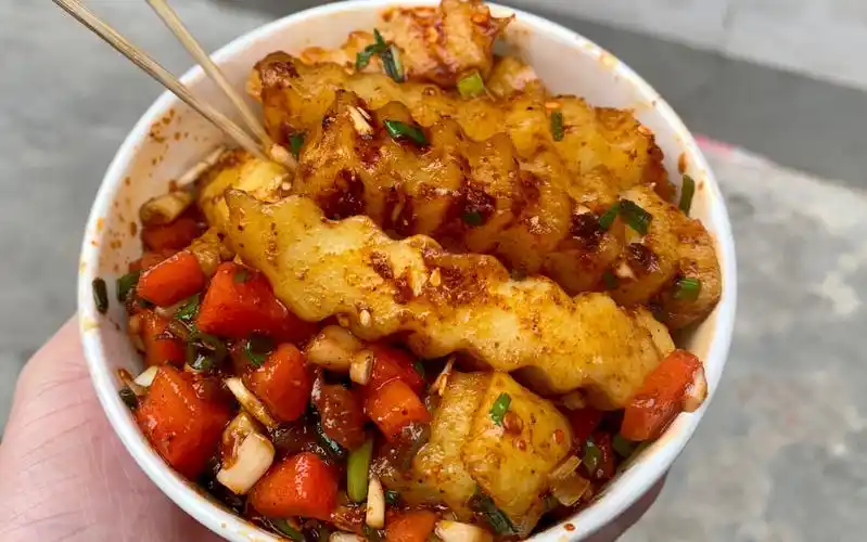 中国街边小吃-炸洋芋