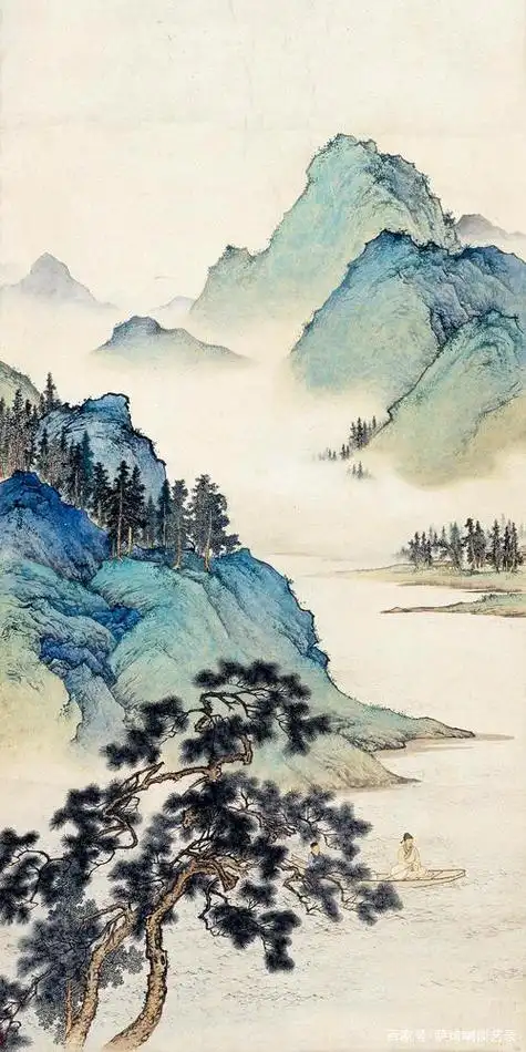 清逸淡雅,清劲洒脱,陈少梅山水画一组