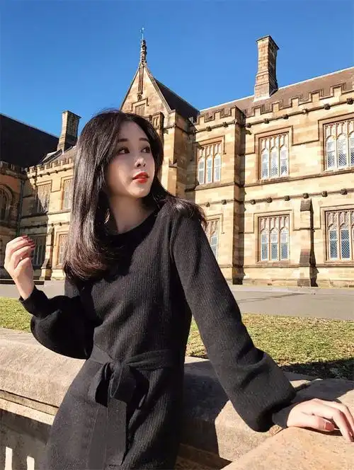 秋冬女装2018新款针织连衣裙 成熟御姐气质学生打底毛衣长裙