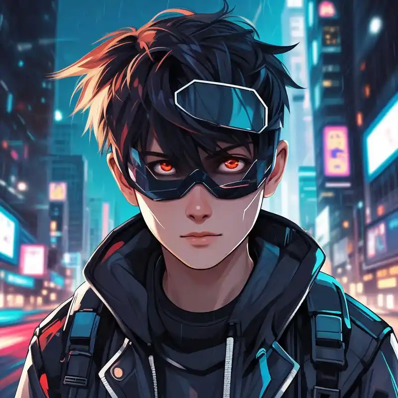 男生的高级感头像97 进入赛博朋克的世界,感受科技与未来的碰撞!