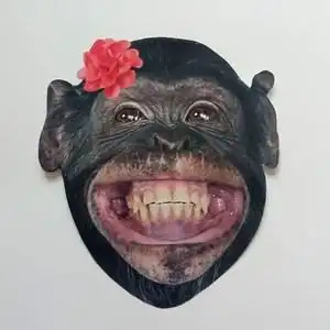 纸质搞笑面具大猩猩新娘恶搞黑猩猩面具滑稽新郎搞怪结婚礼庆通关