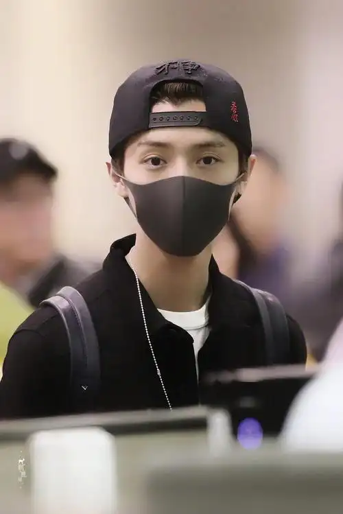 就算戴着口罩也丝毫藏不住鹿晗的帅气