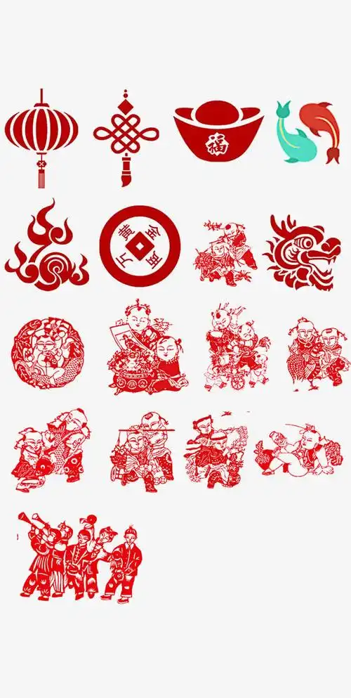 新年元素免抠素材免费下载_觅元素51yuansu.com