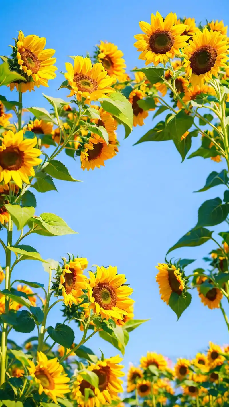 那就来试试这些黄色系向日葵壁纸吧!