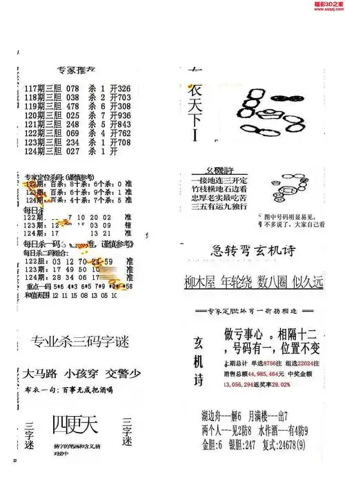 3d16124期真精华布衣天下123456