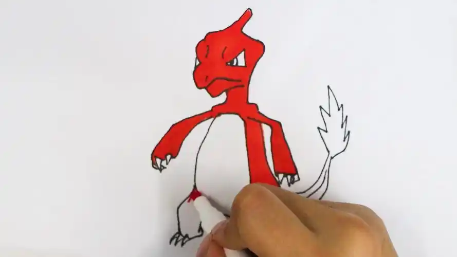 口袋妖怪中的火恐龙怎么画?