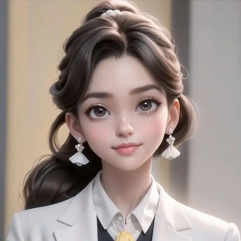 高马尾房地产销售员头像,女生头像9195 喜欢这种干净利落的感觉