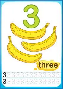 成熟浆果和水果的收获.我们数和写数字从1到10照片