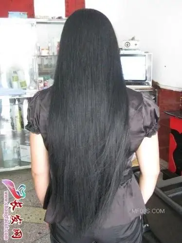 超低价出售黑顺长发-老高140