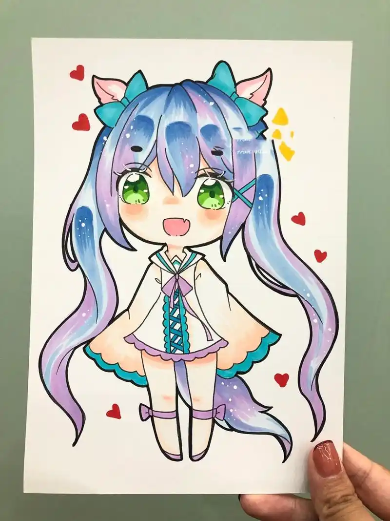 q版|初级动漫女生人物(附步骤图) 临摹标明出处         #