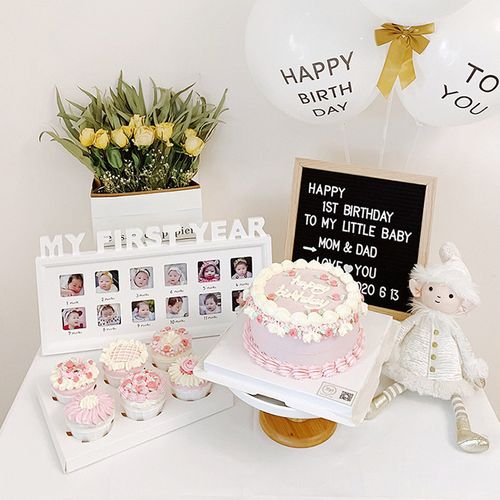 ins儿童宝宝周岁生日纪念相册成长相框生日派对布置照片摆台