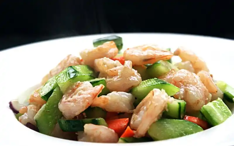 黄瓜炒虾仁的家常快手做法 饱满滑嫩 清脆爽口