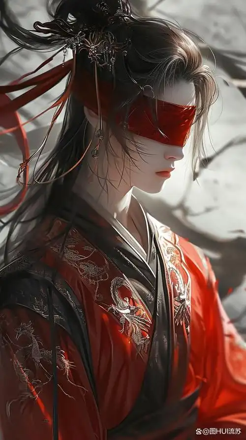 ai古风系男生蒙眼头像壁纸