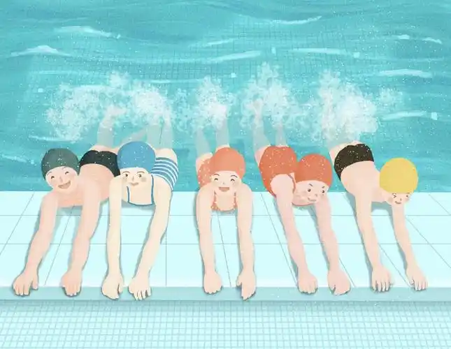 游泳系列 插画