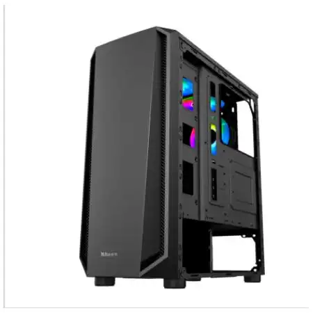 逾辉 黑豹 黑色 台式机主机箱 背线宽大五金 兼容性强 拥有22mm背线