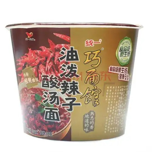 【京东超市】统一 巧面馆 方便面 油泼辣子酸汤面 122g桶面*12桶 整箱