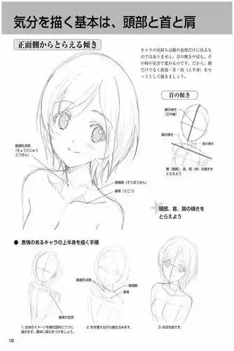 手稿素材,可爱动漫人物铅笔稿人物黑白动漫素材插画绘画线稿手绘女生