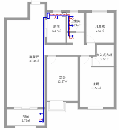 求大神帮忙出个水电线路图