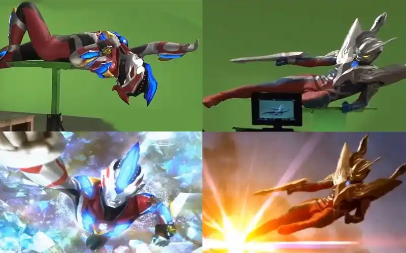 银河奥特曼s奥特十勇士特效前与特效后的差别,赛罗这一脚要上天