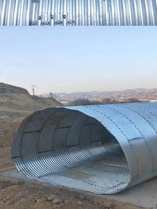 公路整装钢波纹管涵涵洞整装螺旋波纹钢管排水管道拼装波纹涵管