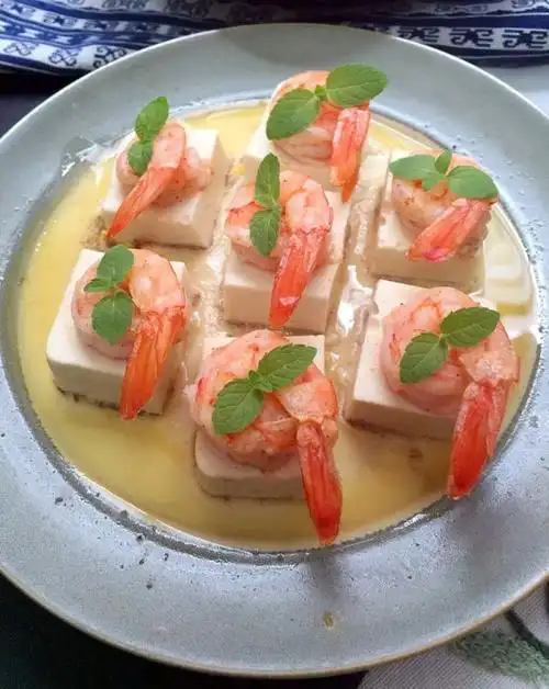 虾仁豆腐蒸蛋