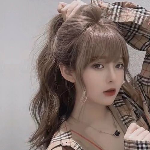 贝儿假发女长发韩式蛋卷头自然全头套式蓬松自然层次修脸中长发套