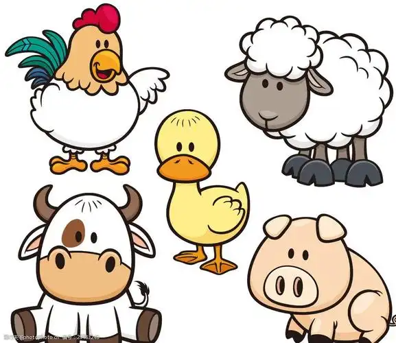 卡通动物矢量图片-图行天下图库