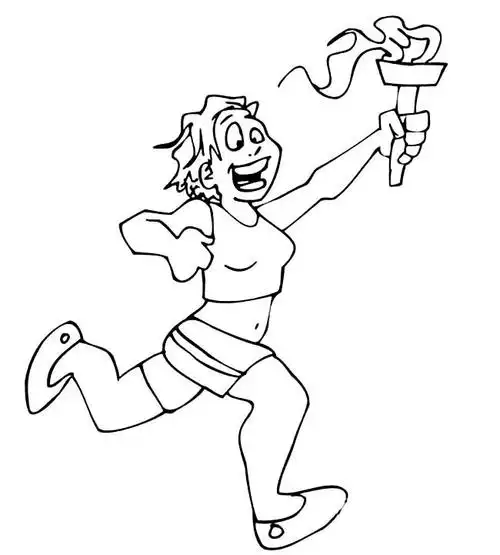 火炬手简笔画 奥林匹克运动会火炬传递奥林匹克理想的人员,图片,简笔